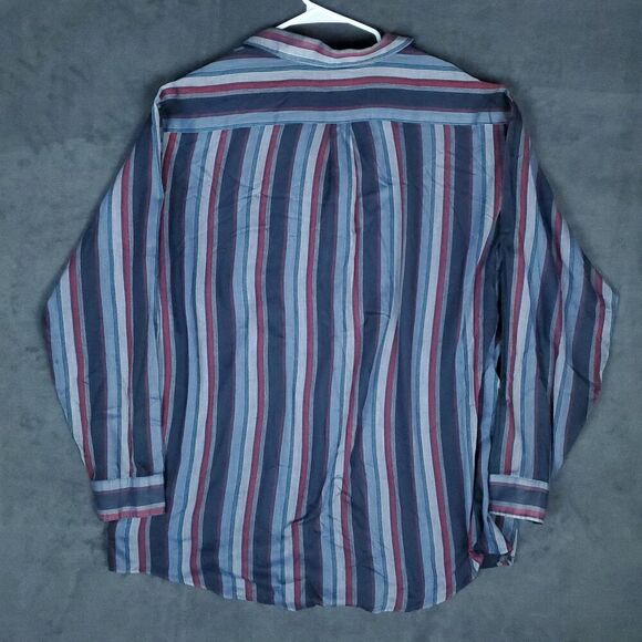 Vintage Dee Cee Vertical Stripe Western Long Sleeve Women's Size 2X Made In USA - Picture 12 of 13